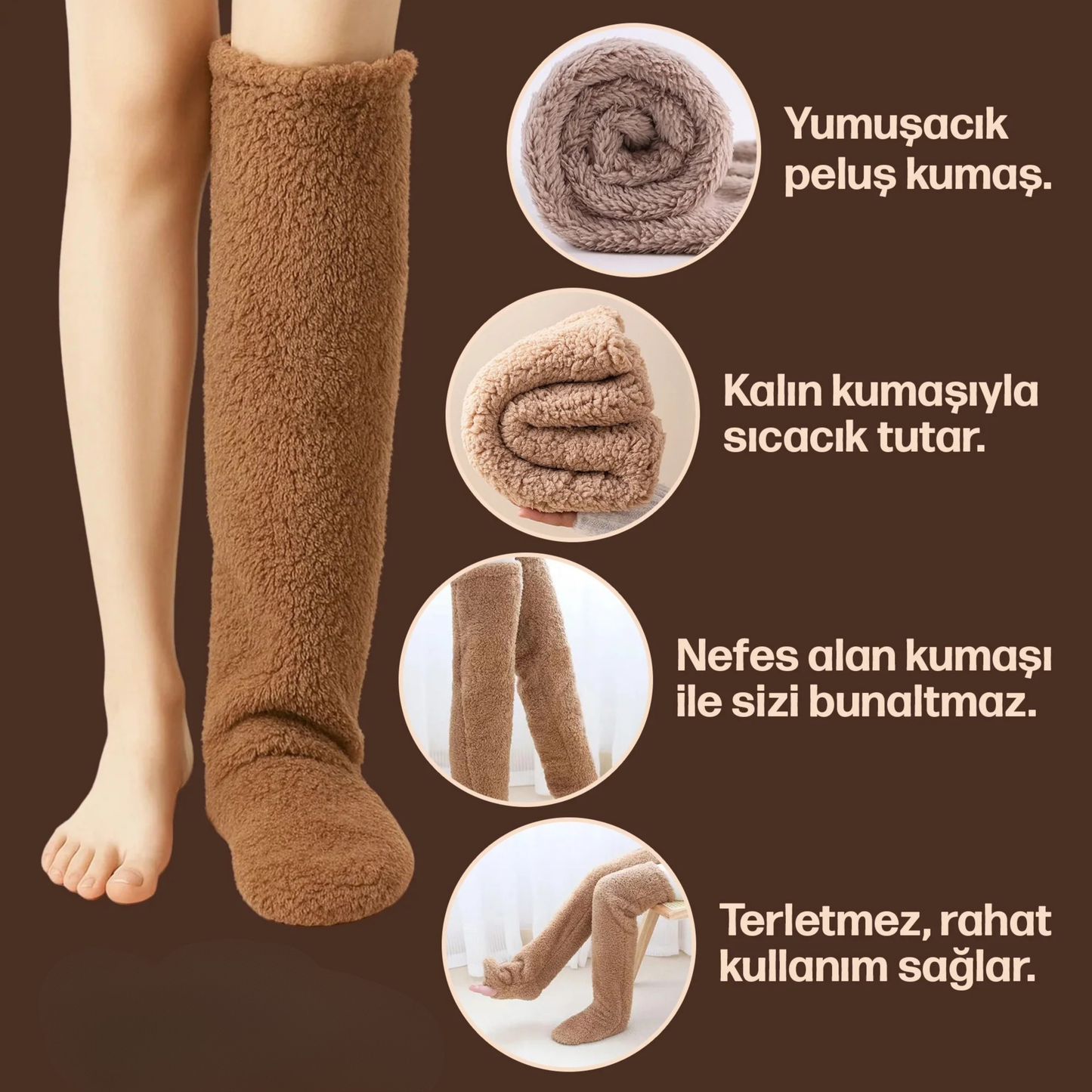 PofySet- Cozy Termal Peluş Çorap